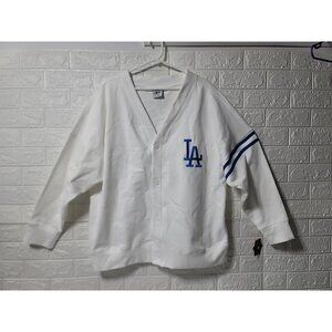 Los Angeles LA Dodgers Cardigan Sweater Official MLB Merchandise Oversized Large